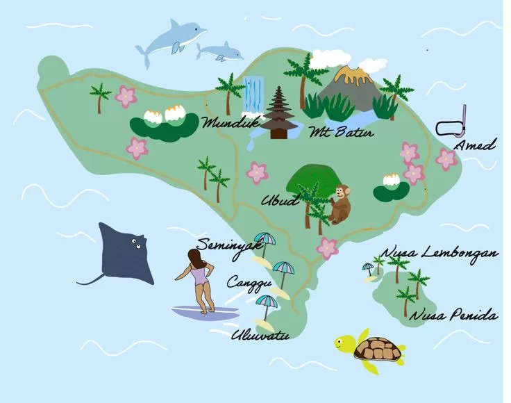 bali travel route