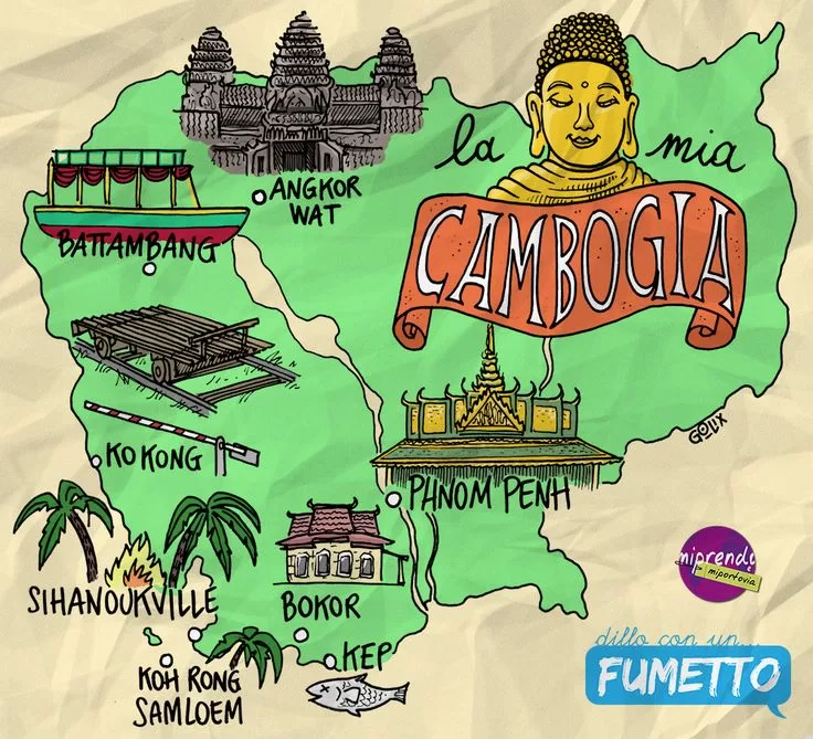 cambodia travel route