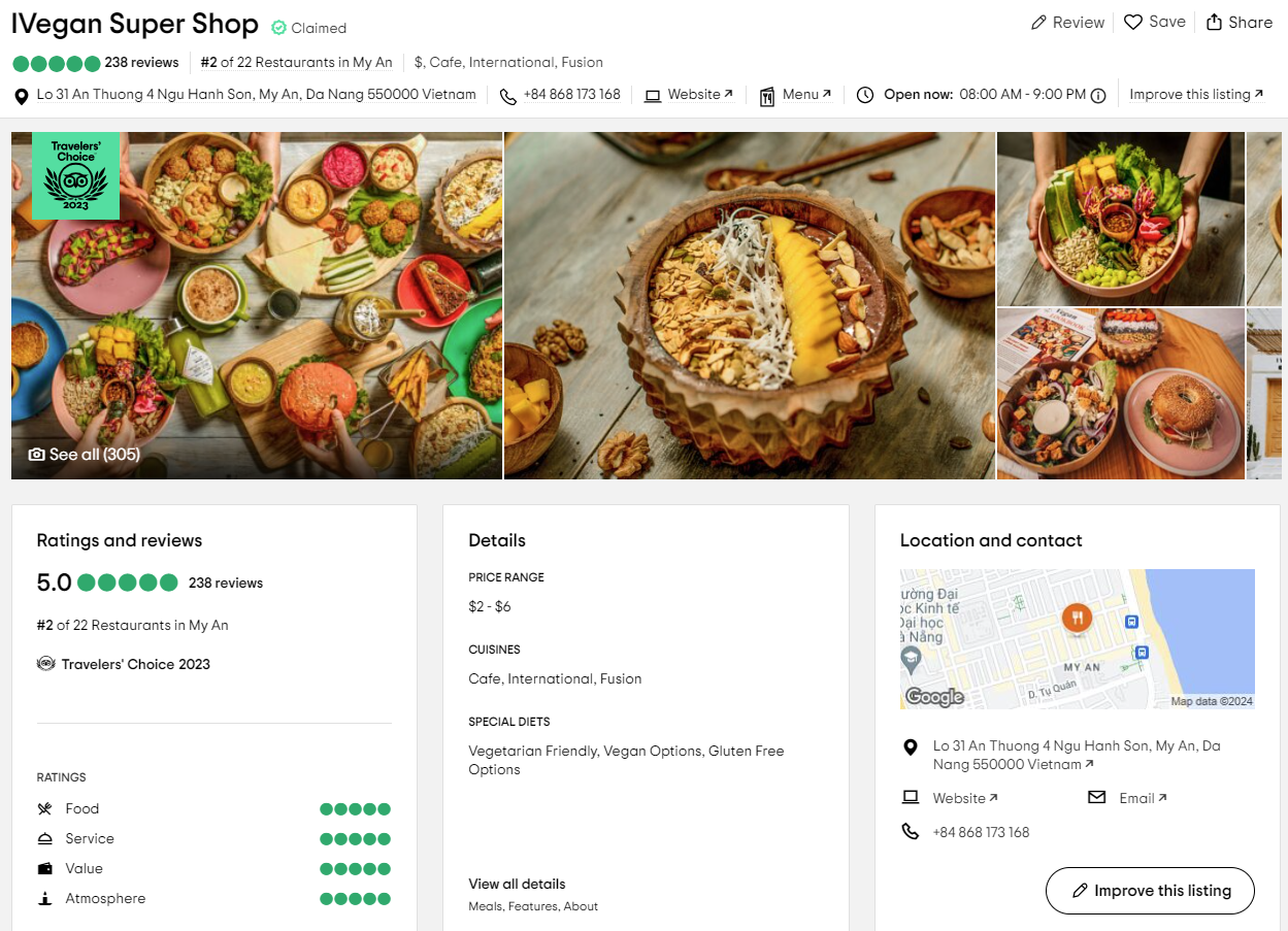 ivegan vegan restaurants in da nang